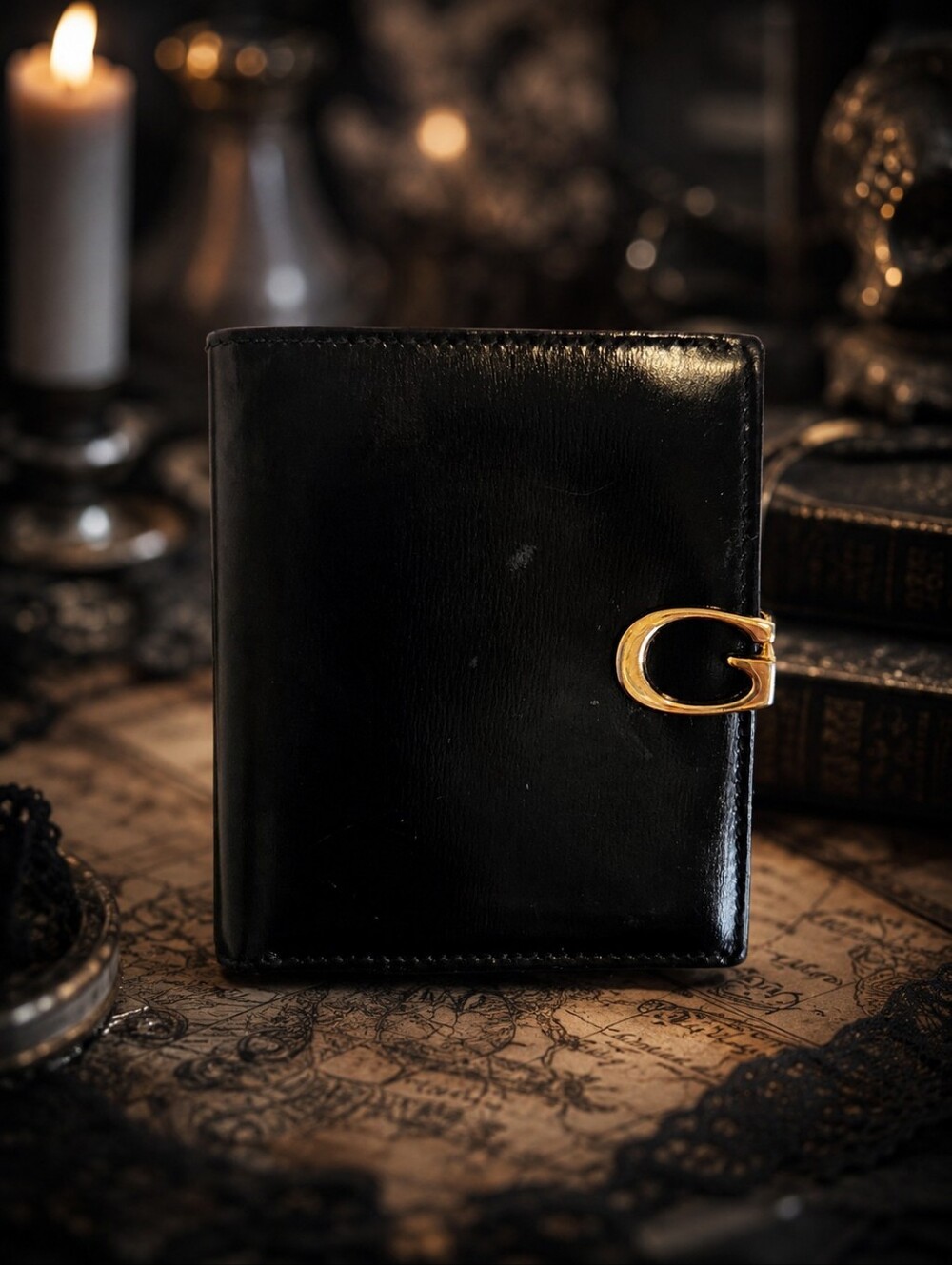 🖤 Authentic Vintage Gucci Black Leather G Clasp Wallet w/ COA Made in Italy